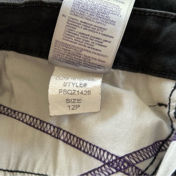 NYDJ Marilyn Straight Jeans Midrise Lift X Tuck Technology Size 12P Black - Picture 7 of 8